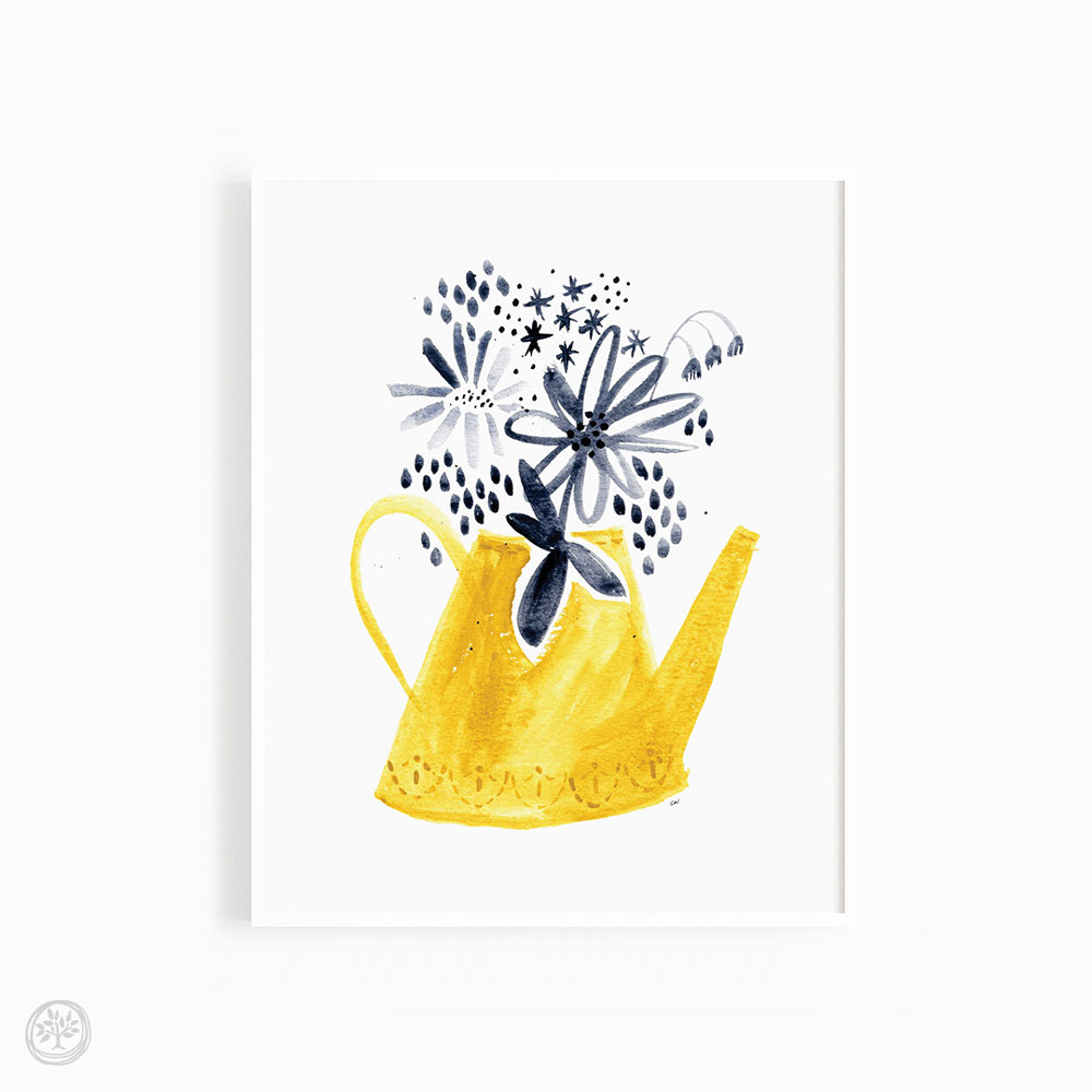 Yellow Planter Print